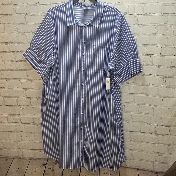 SHORT SLEEVE SHIRT DRESS - Picture 3 of 6